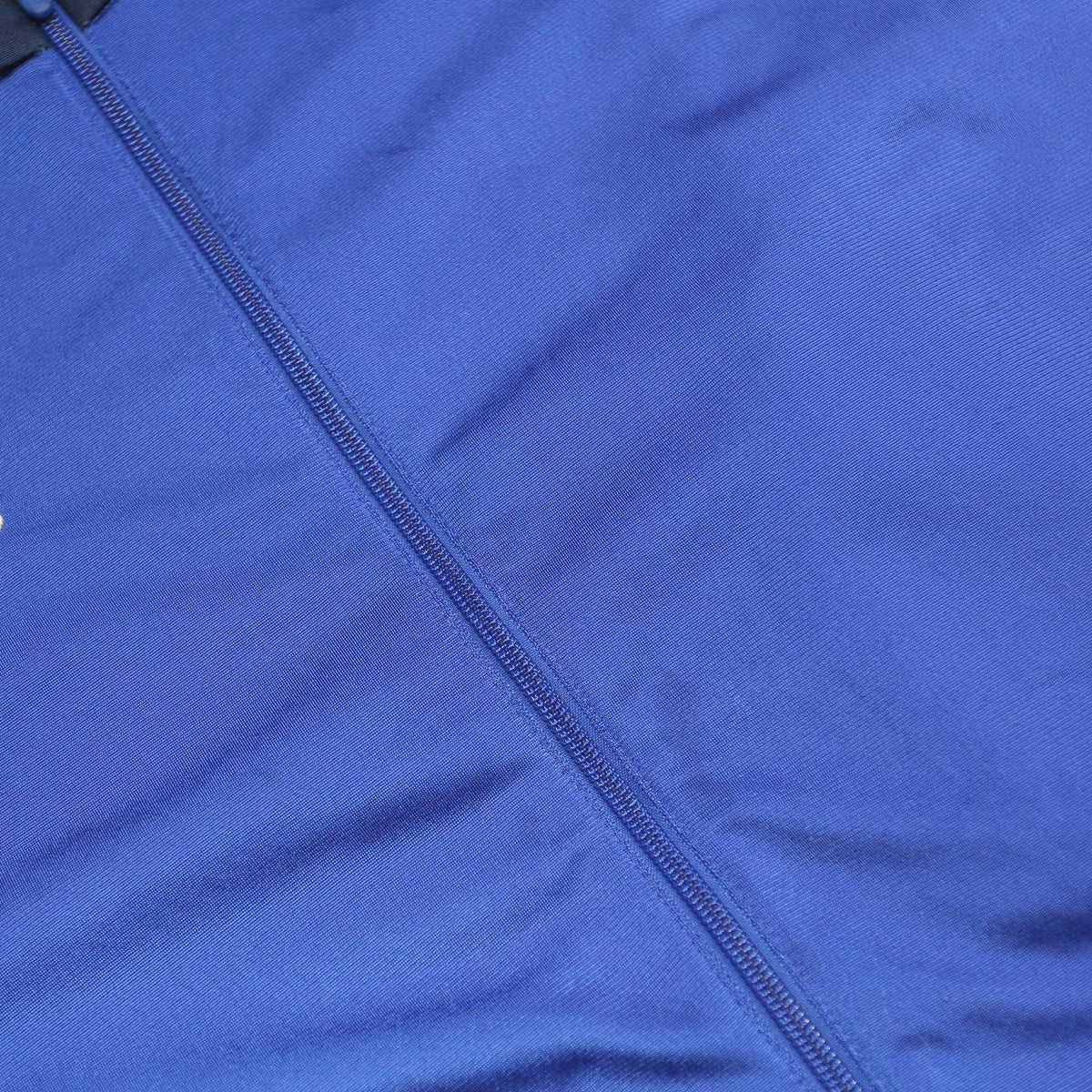 ADIDAS Mens Blue & Navy Zip Up Polyester Sports Jacket L Track Three Stripes