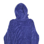 JUICY COUTURE Womens Blue Hoodie L Plush Zip Up Drawstring Hood