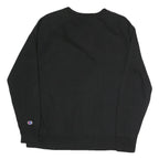 CHAMPION Mens Black Cotton Blend Crew Neck Sweatshirt M Sportswear Casual