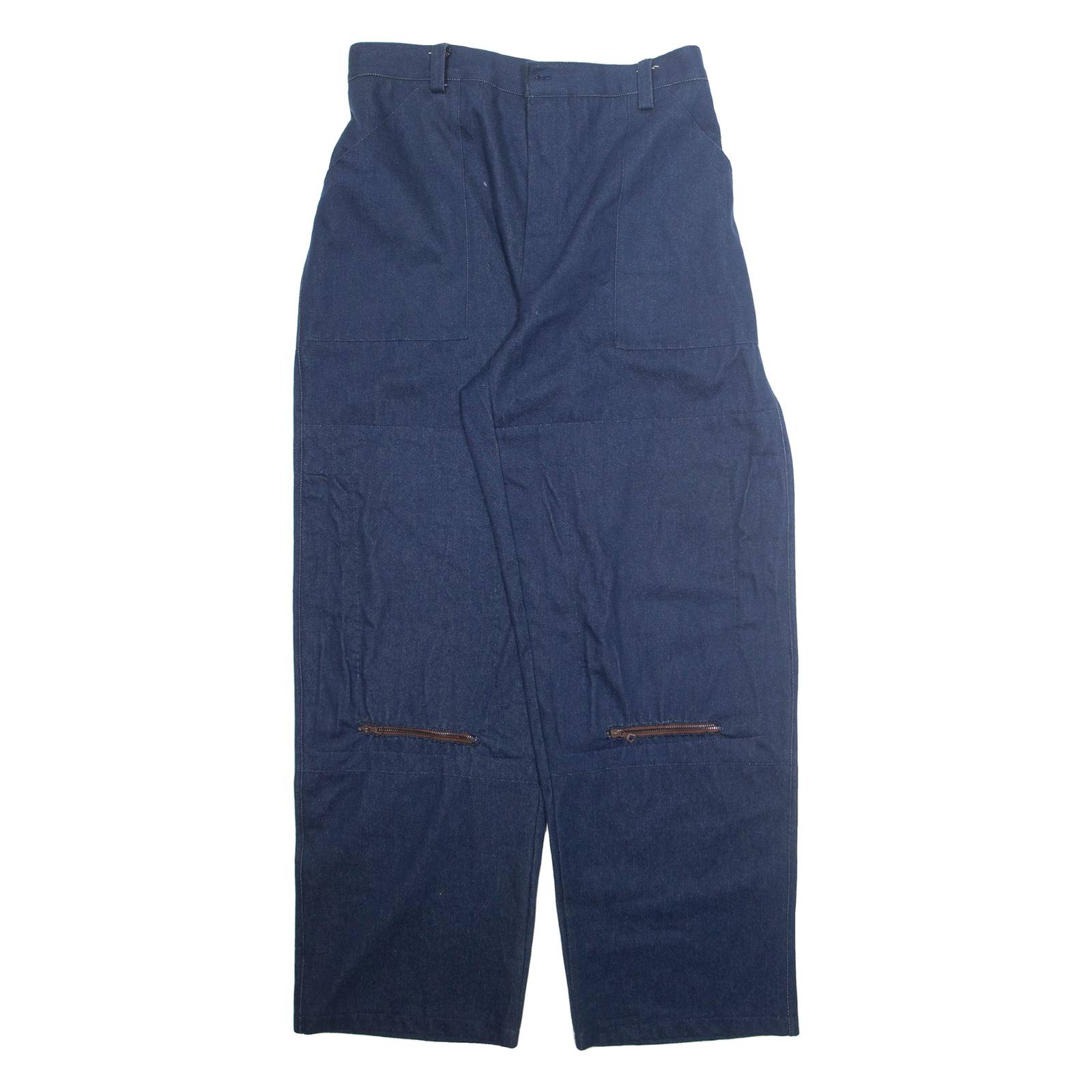 Mens Trousers Blue Regular Straight W30 L32