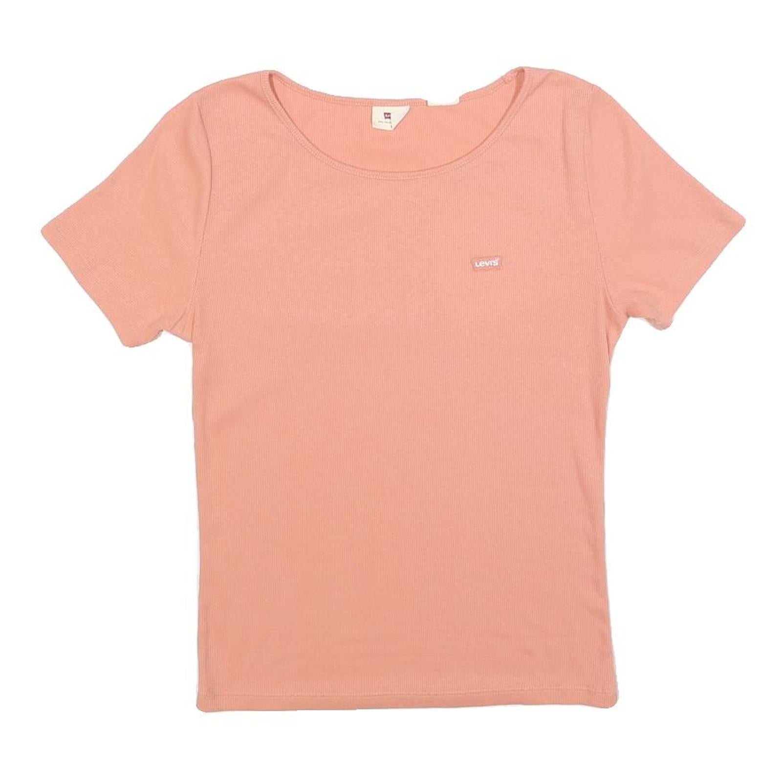 LEVI'S Womens Pink Graphic T-Shirt S Short Sleeve Scoop Neck Cotton Casual