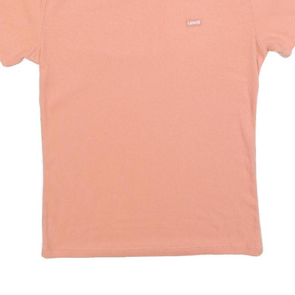LEVI'S Womens Pink Graphic T-Shirt S Short Sleeve Scoop Neck Cotton Casual
