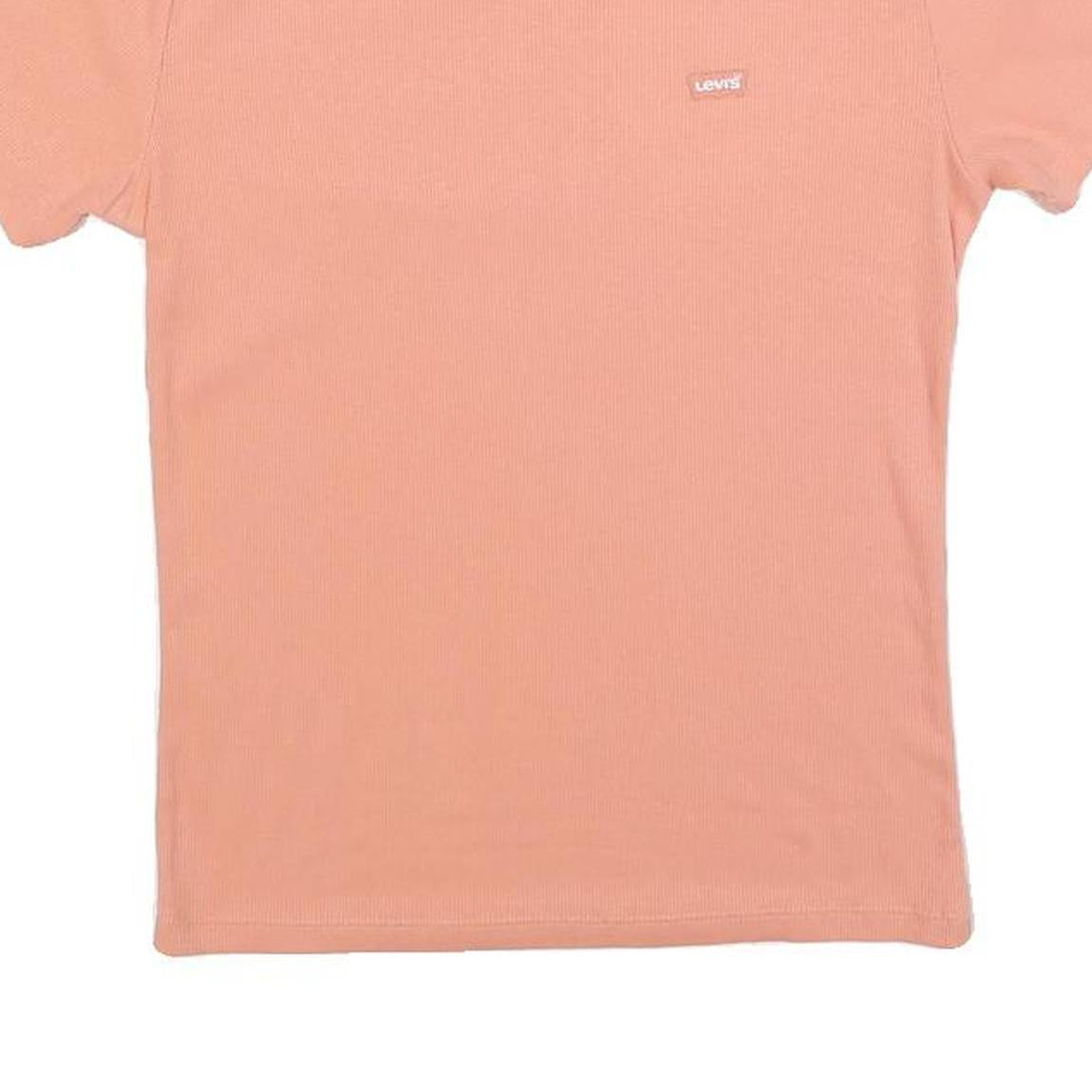 LEVI'S Womens Pink Graphic T-Shirt S Short Sleeve Scoop Neck Cotton Casual