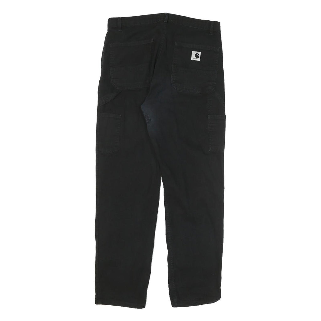 CARHARTT Womens Cotton Blend Black Regular Straight Trousers W30 L29 Workwear