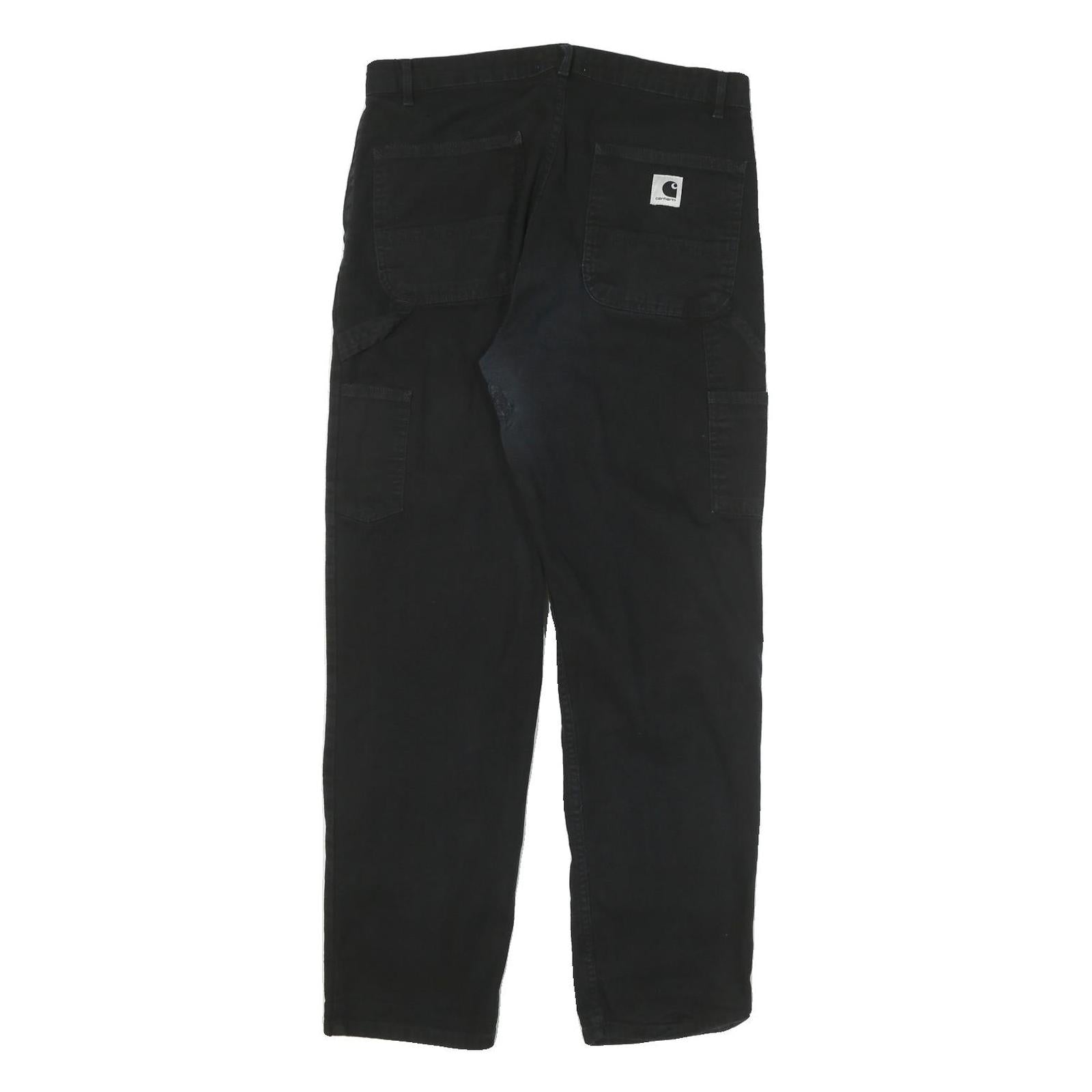 CARHARTT Womens Cotton Blend Black Regular Straight Trousers W30 L29 Workwear