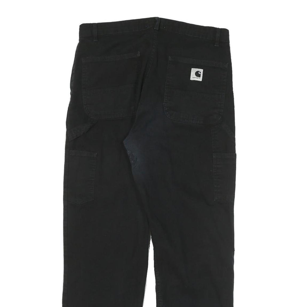 CARHARTT Womens Cotton Blend Black Regular Straight Trousers W30 L29 Workwear