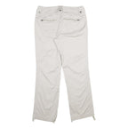 INTERNATIONAL CONCEPTS Womens Regular Beige Cotton Blend Trousers W34 L32 Zip