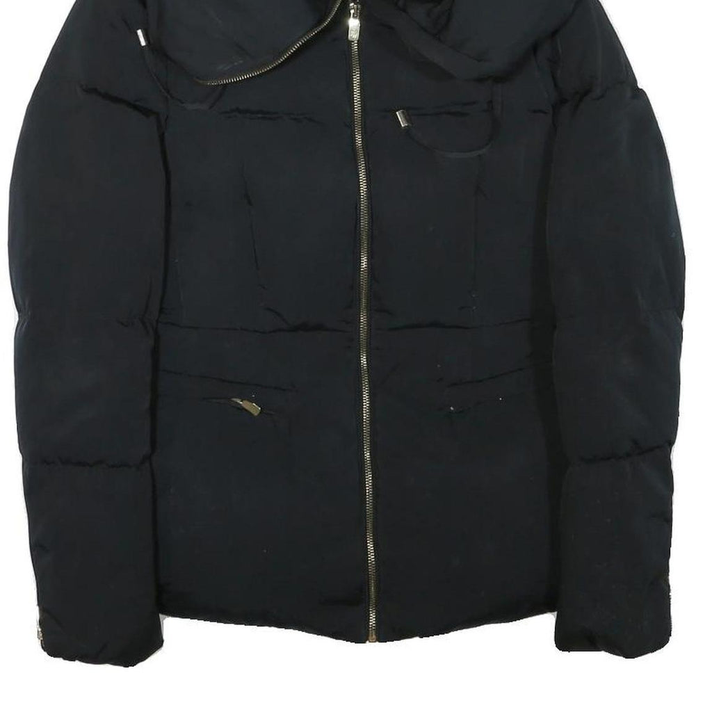ZARA WOMAN Womens Black Quilted Jacket S Polyester Blend Zip Lightweight Puffa