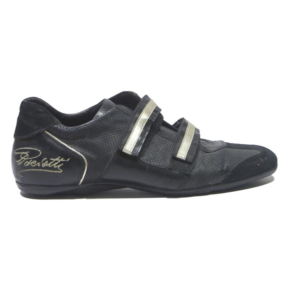 CESARE Mens Lace-Up Black Leather Casual Shoes UK 9 Stylish Straps