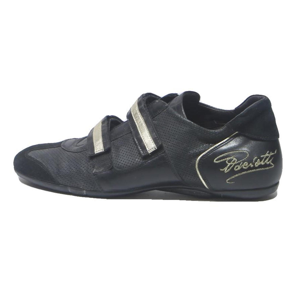 CESARE Mens Lace-Up Black Leather Casual Shoes UK 9 Stylish Straps