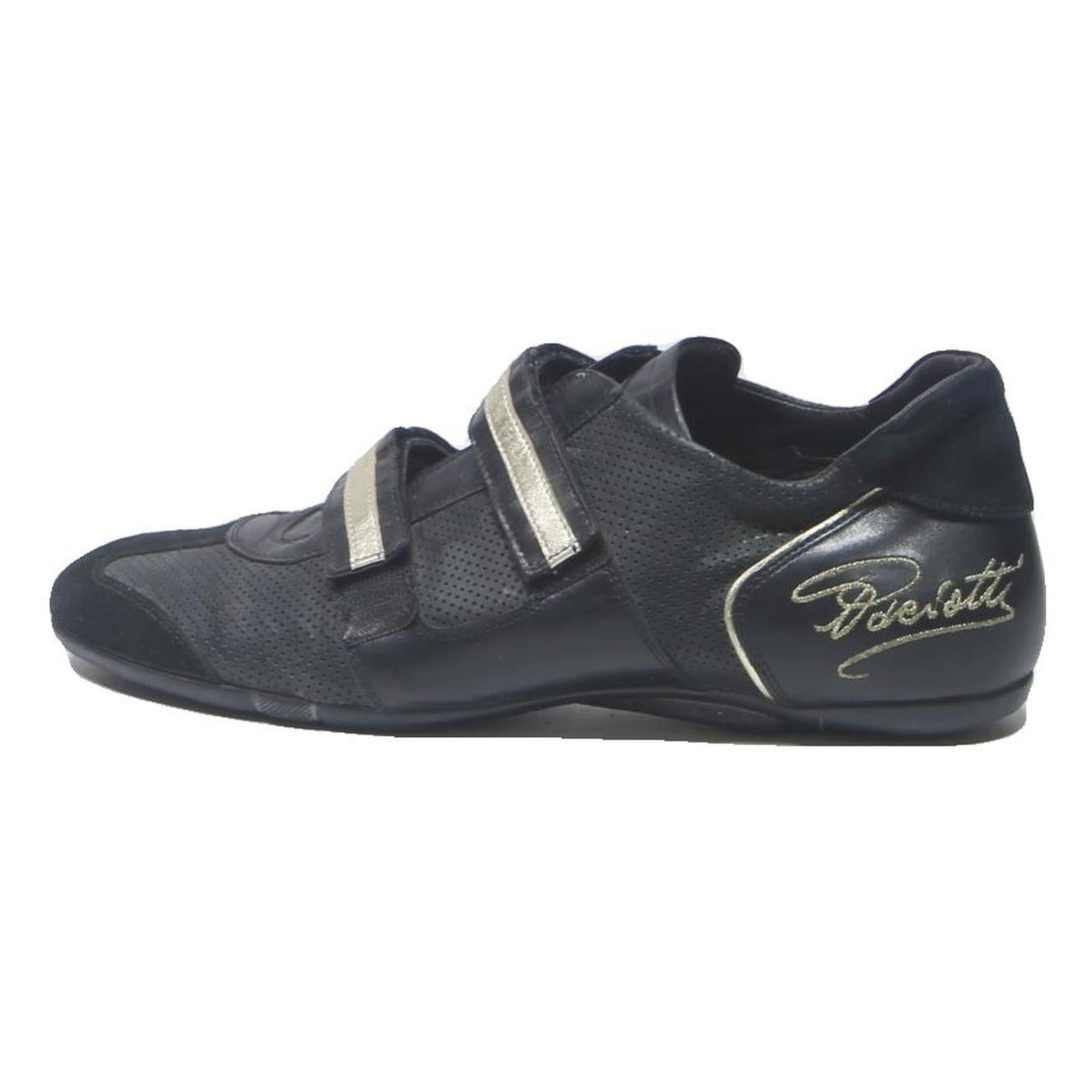 CESARE Mens Lace-Up Black Leather Casual Shoes UK 9 Stylish Straps