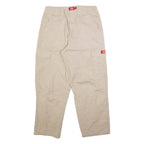 DICKIES Cargo Womens Trousers Beige Relaxed Tapered W28 L27