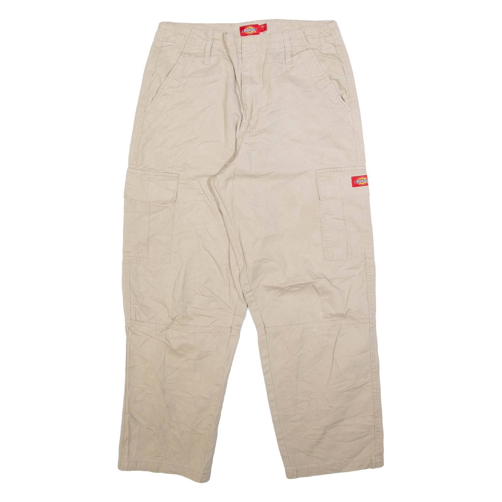 DICKIES Cargo Womens Trousers Beige Relaxed Tapered W28 L27