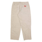 DICKIES Cargo Womens Trousers Beige Relaxed Tapered W28 L27
