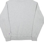 CHAMPION Mens Grey Pullover Hoodie M Classic Logo Cotton Blend Pocket Comfort