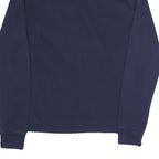 POLO RALPH LAUREN Womens Navy Blue Long Sleeve Plain L Cotton Blend Polo Shirt
