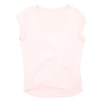 REEBOK Womens Pink Sports T-Shirt L Short Sleeve Round Neck Activewear Gym