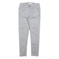 CALVIN KLEIN JEANS Womens Cotton Blend Grey Slim Zip Trousers W25 L26 Casual