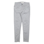 CALVIN KLEIN JEANS Womens Cotton Blend Grey Slim Zip Trousers W25 L26 Casual