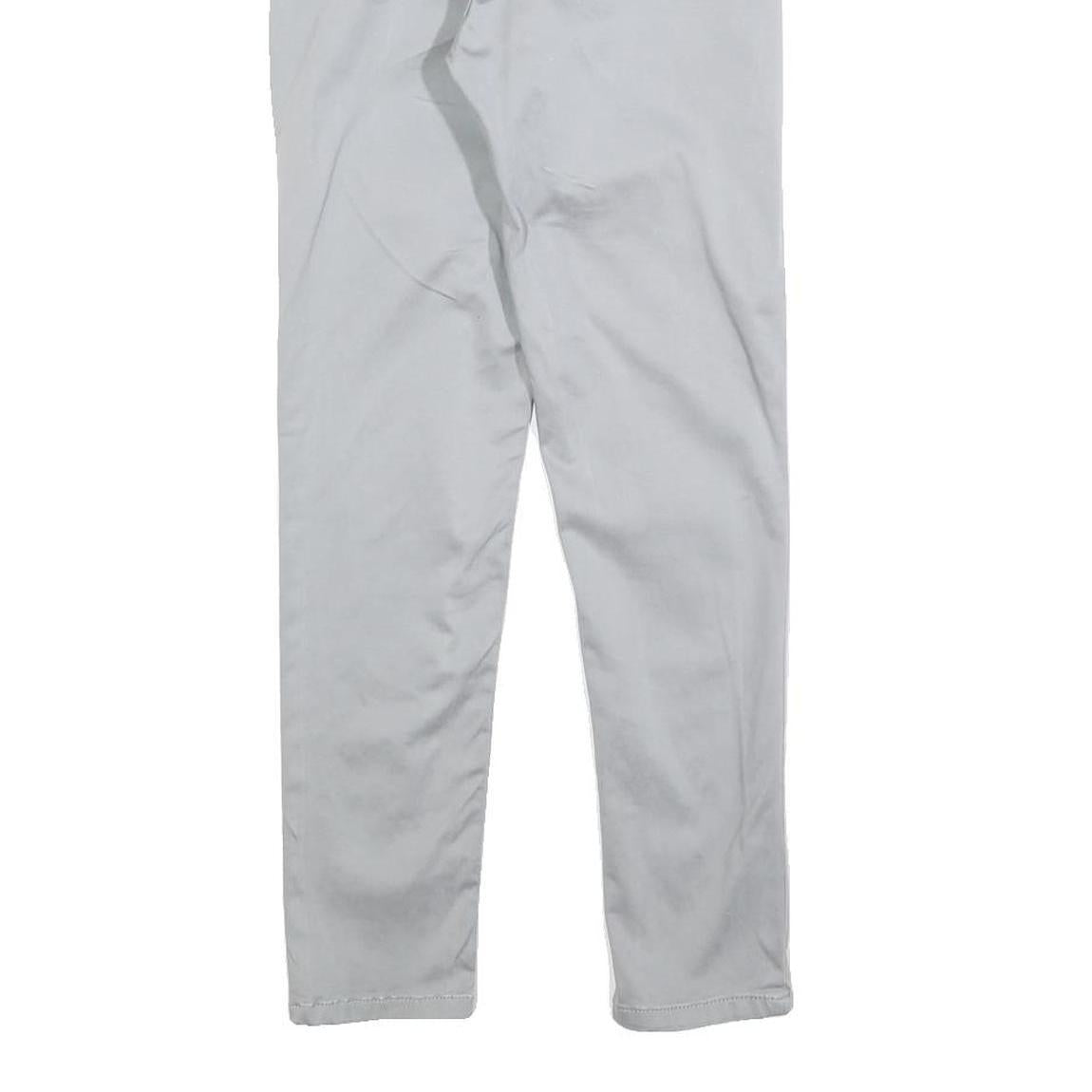 CALVIN KLEIN JEANS Womens Cotton Blend Grey Slim Zip Trousers W25 L26 Casual