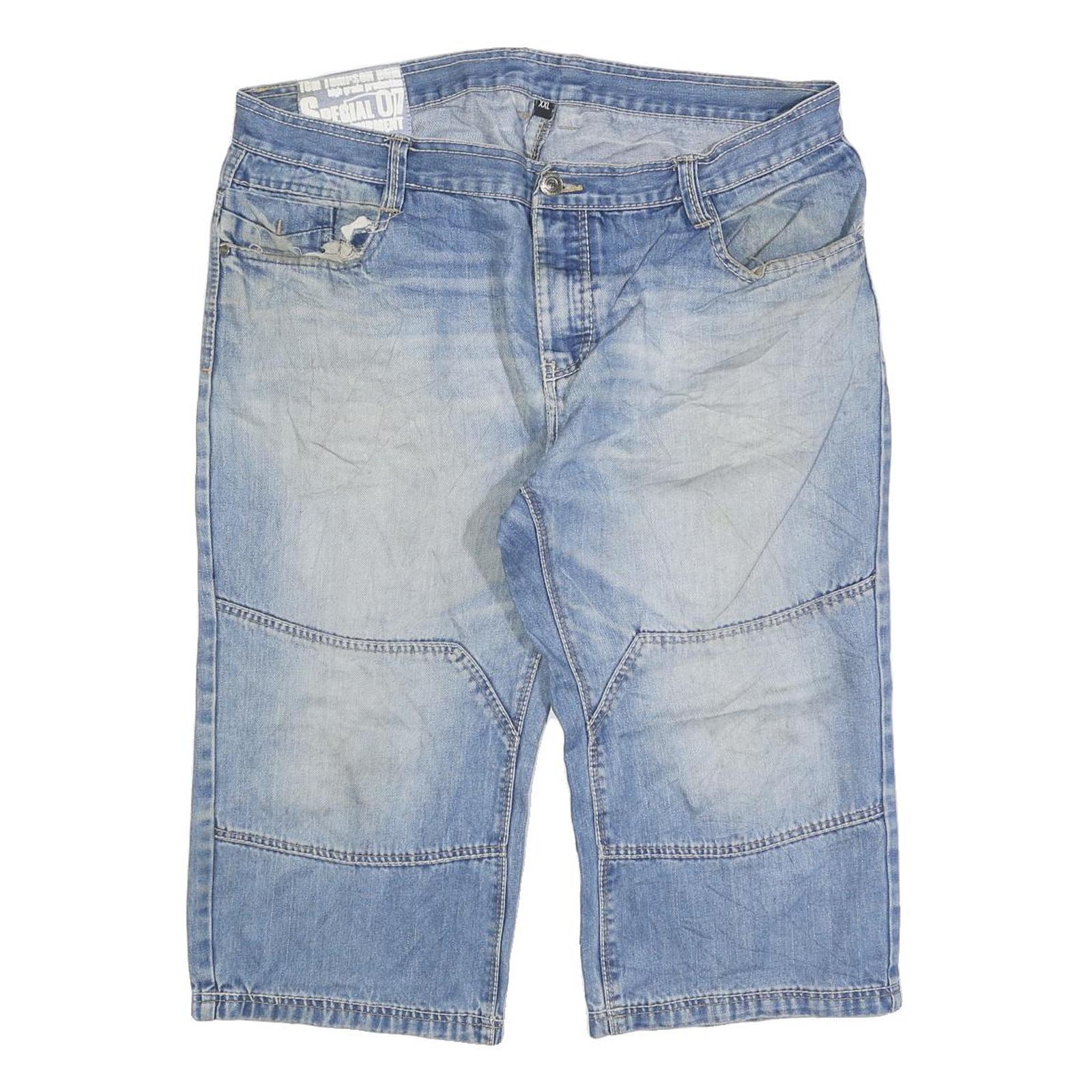 TO9M TOMPSON Mens Shorts Blue Casual Denim 2XL W40 Cotton Blend Relaxed Fit