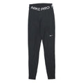 NIKE Womens Leggings Black XS W22 L26 Slim Tapered Fit Nike Pro Drawstring
