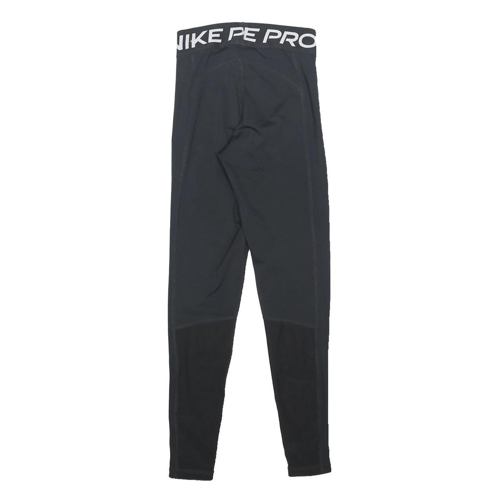 NIKE Womens Leggings Black XS W22 L26 Slim Tapered Fit Nike Pro Drawstring