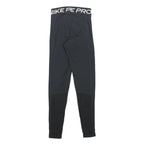 NIKE Womens Leggings Black XS W22 L26 Slim Tapered Fit Nike Pro Drawstring
