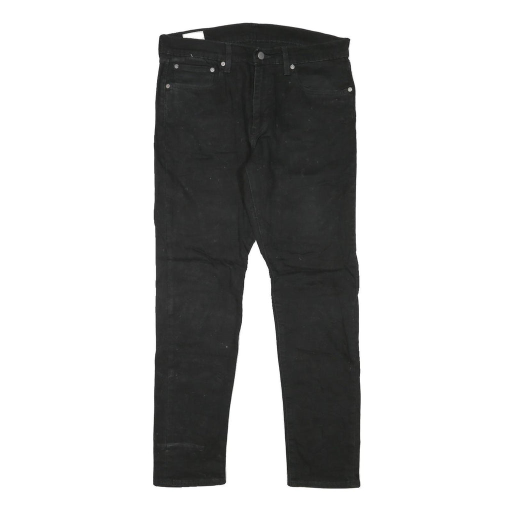 LEVI'S Mens Black Slim Skinny Denim W32 L29 Cotton Blend Zip Casual Jeans