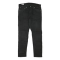 LEVI'S Mens Black Slim Skinny Denim W32 L29 Cotton Blend Zip Casual Jeans