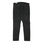 LEVI'S Mens Black Slim Skinny Denim W32 L29 Cotton Blend Zip Casual Jeans