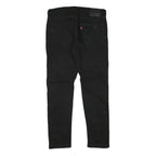 LEVI'S Mens Black Slim Skinny Denim W32 L29 Cotton Blend Zip Casual Jeans