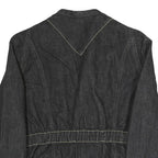 DIESEL Womens Black Cotton Blend Button Jacket L Denim Style