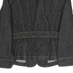 DIESEL Womens Black Cotton Blend Button Jacket L Denim Style