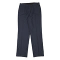 TRUNS Mens Wool Blend Navy Regular Fit Straight Leg Trousers W30 L32 Smart