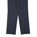 TRUNS Mens Wool Blend Navy Regular Fit Straight Leg Trousers W30 L32 Smart
