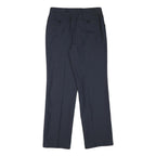 TRUNS Mens Wool Blend Navy Regular Fit Straight Leg Trousers W30 L32 Smart