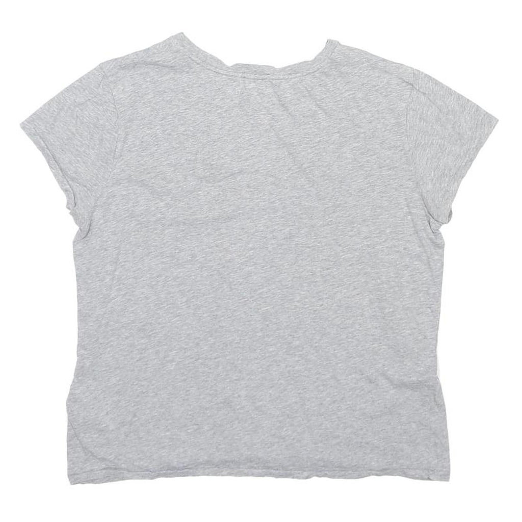 POLO RALPH LAUREN Womens Grey Blue Logo Graphic T-Shirt M Short Sleeve Crew Neck
