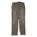 CARHARTT Mens Regular Fit Straight Cotton Blend Brown Workwear Trousers W32 L30