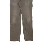 CARHARTT Mens Regular Fit Straight Cotton Blend Brown Workwear Trousers W32 L30