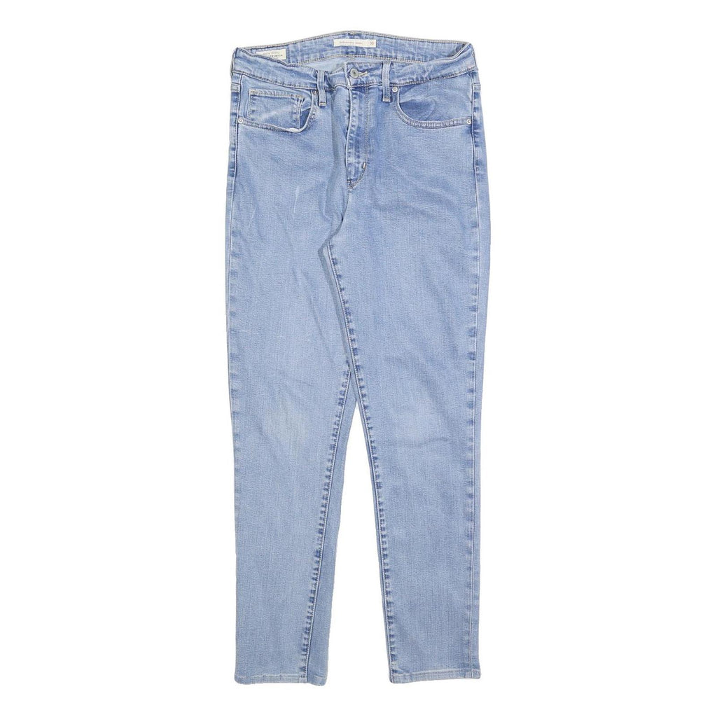 LEVI'S 721 Womens Jeans Blue Slim Skinny Denim Light W30 L27 Zip Cotton Blend
