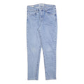 LEVI'S 721 Womens Jeans Blue Slim Skinny Denim Light W30 L27 Zip Cotton Blend