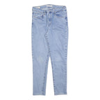 LEVI'S 721 Womens Jeans Blue Slim Skinny Denim Light W30 L27 Zip Cotton Blend