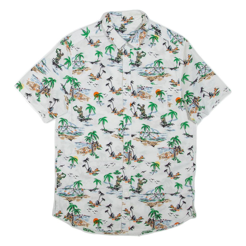 Mens Hawaiian Shirt White S