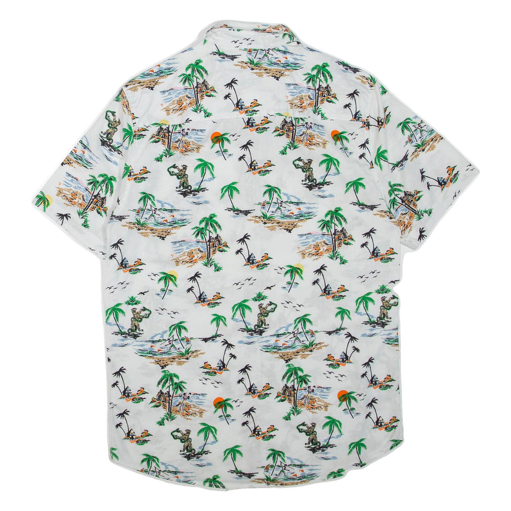 Mens Hawaiian Shirt White S