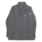 NAPAPIJRI Mens Grey L Jacket Zip Cotton Plain Utility Casual Outdoor