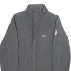 NAPAPIJRI Mens Grey L Jacket Zip Cotton Plain Utility Casual Outdoor