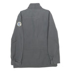 NAPAPIJRI Mens Grey L Jacket Zip Cotton Plain Utility Casual Outdoor