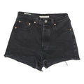 LEVI'S Womens Shorts Black Casual Cut-Off Denim M W28 Frayed Hem