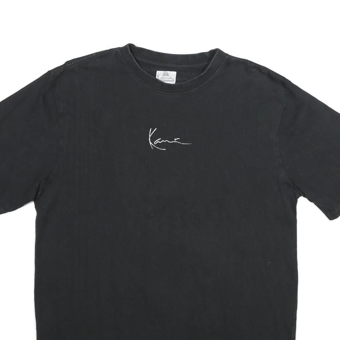 KARL KANI Mens Black M Cotton Graphic T-Shirt Short Sleeve Crew Neck Urban Style